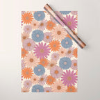 Boho Harvest Blooms - Cream Wrapping Paper Gallery Image 1