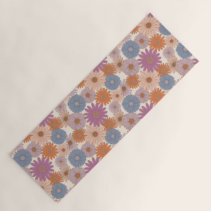 Boho Harvest Blooms - Cream Yoga Mat Gallery Image 1