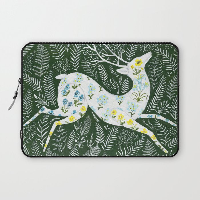 Spring Garden Deer Laptop Sleeve Gallery Image 1