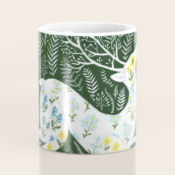 Spring Garden Deer Coffee Mug Gallery Image 4