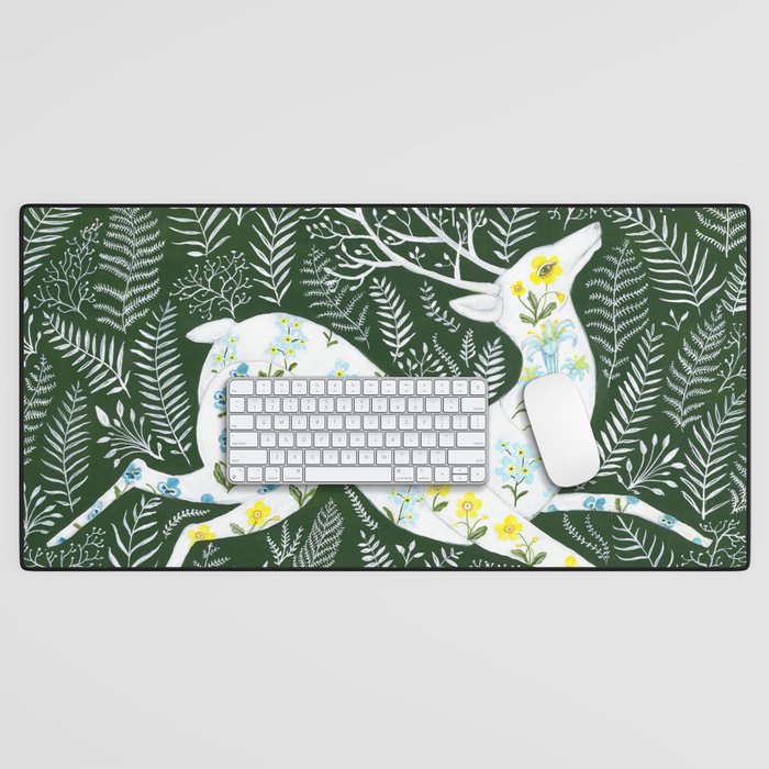 Spring Garden Deer Desk Mat Gallery Image 1