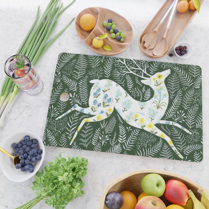 Spring Garden Deer Cutting Board Gallery Image 2