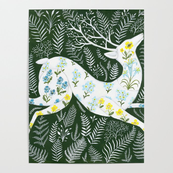 Spring Garden Deer Poster Gallery Image 1