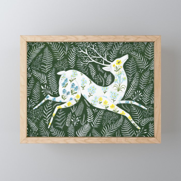 Spring Garden Deer Mini Art Print Gallery Image 1