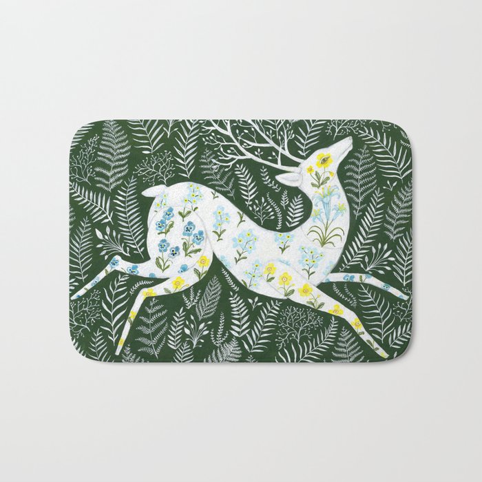 Spring Garden Deer Bath Mat Gallery Image 1