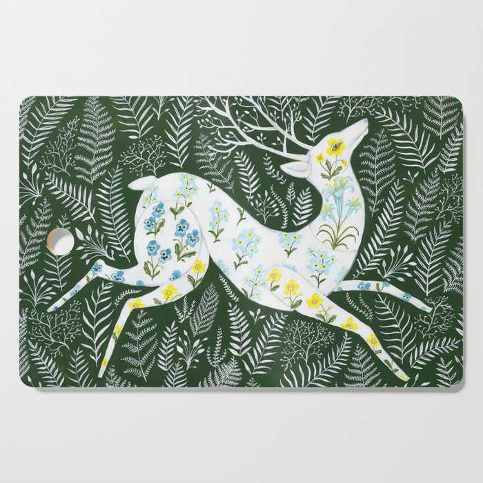Spring Garden Deer Cutting Board Gallery Image 1