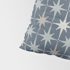Midcentury Modern Atomic Starburst Pattern in Neutral Blue Gray Tones Pillow Sham Gallery Image 4