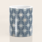 Midcentury Modern Atomic Starburst Pattern in Neutral Blue Gray Tones Coffee Mug Gallery Image 4