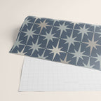 Midcentury Modern Atomic Starburst Pattern in Neutral Blue Gray Tones Wrapping Paper Gallery Image 2