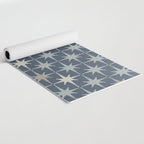 Midcentury Modern Atomic Starburst Pattern in Neutral Blue Gray Tones Yoga Mat Gallery Image 2