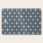 Midcentury Modern Atomic Starburst Pattern in Neutral Blue Gray Tones Cutting Board Gallery Image 1