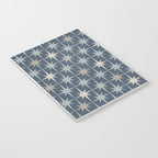 Midcentury Modern Atomic Starburst Pattern in Neutral Blue Gray Tones Notebook Gallery Image 3