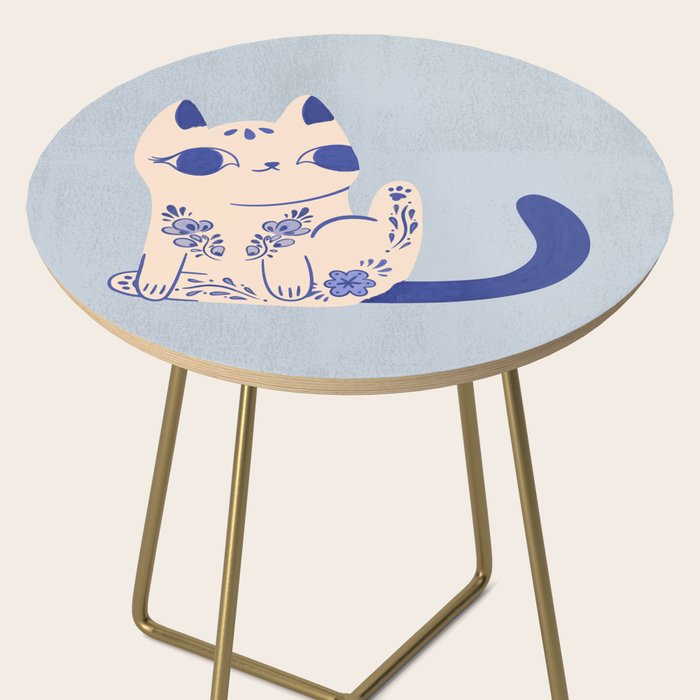 Delft Pottery Cat Butt Side Table Gallery Image 2