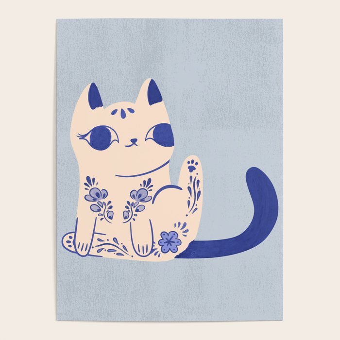 Delft Pottery Cat Butt Poster Gallery Image 4