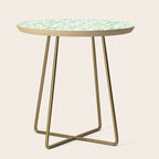 Green eco friendly children doodle pattern Side Table Gallery Image 1