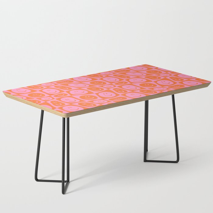 Retro happy face checkered pattern Coffee Table Gallery Image 1