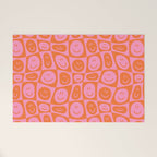 Retro happy face checkered pattern Welcome Mat Gallery Image 1