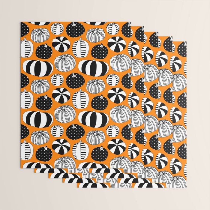 Autumn pumpkin harvest art pattern Wrapping Paper Gallery Image 3