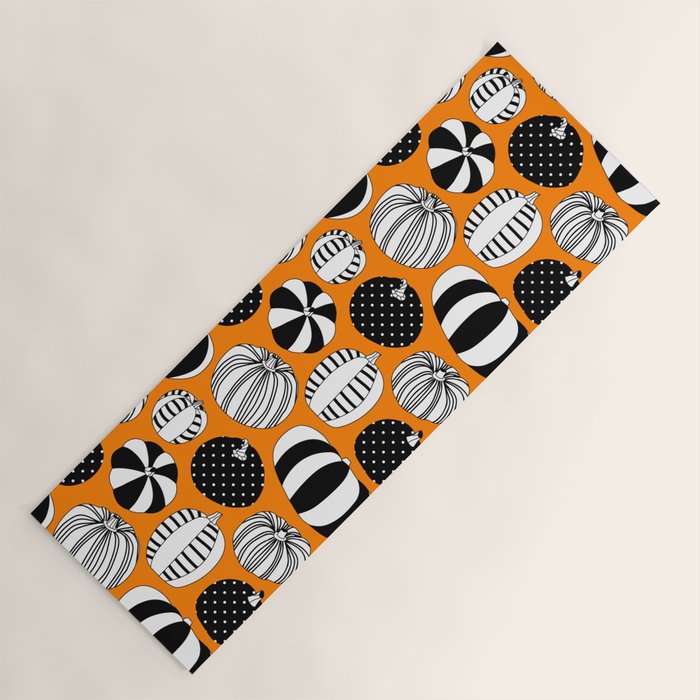 Autumn pumpkin harvest art pattern Yoga Mat Gallery Image 1