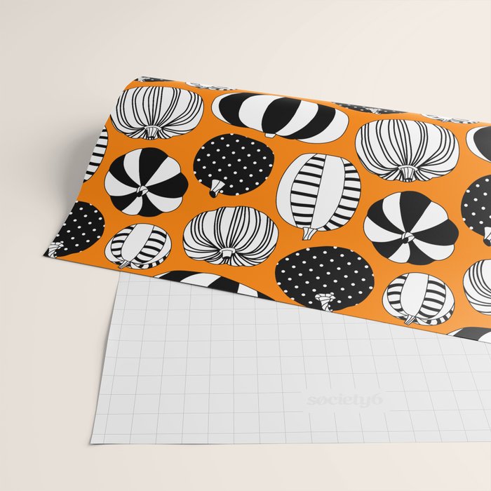 Autumn pumpkin harvest art pattern Wrapping Paper Gallery Image 2