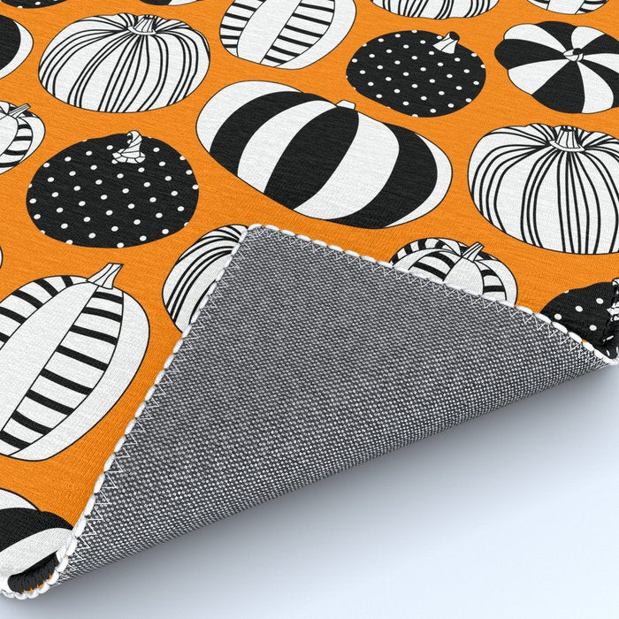 Autumn pumpkin harvest art pattern Rug Gallery Image 4