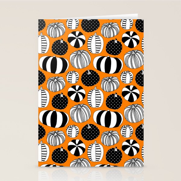 Autumn pumpkin harvest art pattern Stationery Card Gallery Image 2