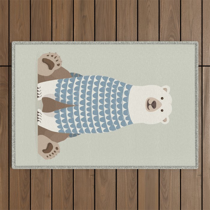 Whimsical Polar Bear Outdoor Rug Gallery Image 1