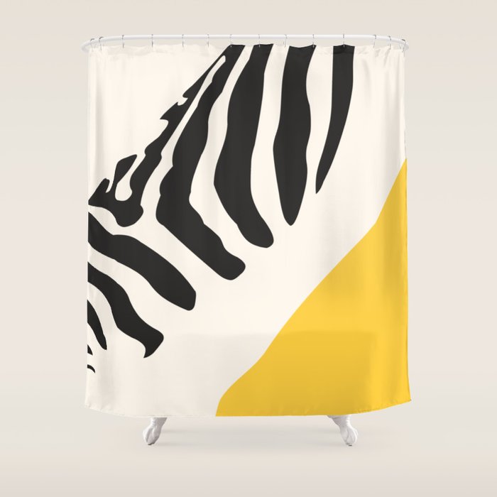 Zebra Abstract Shower Curtain Gallery Image 1