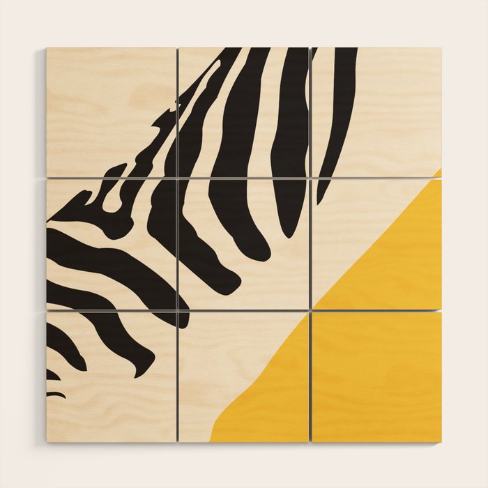 Zebra Abstract Wood Wall Art Gallery Image 1