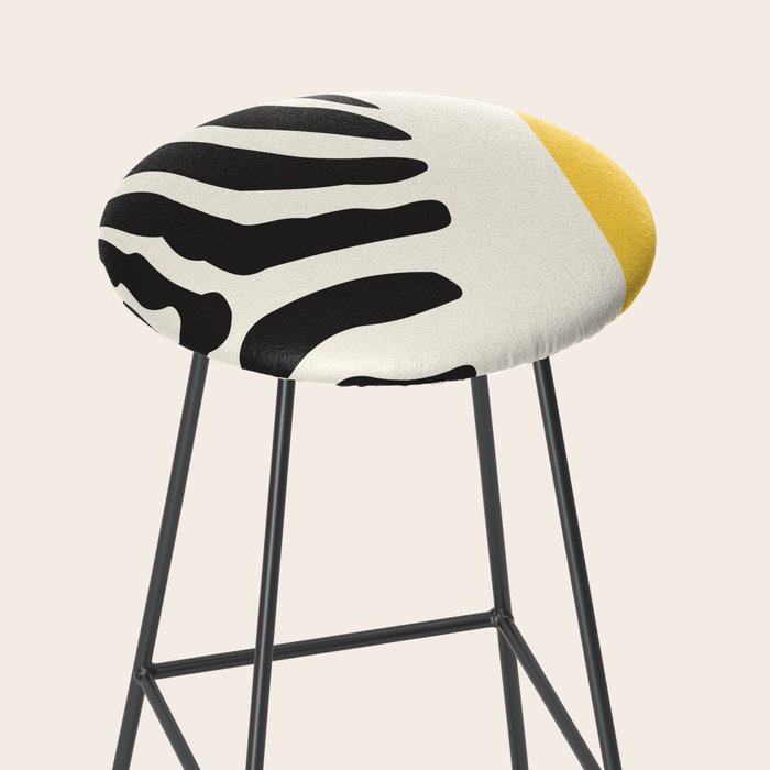 Zebra Abstract Stool Gallery Image 2