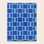 Mod Links Mid Century Modern Geometric Pattern Blue Aqua Notebook Gallery Image 4