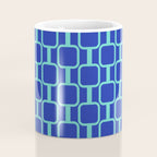 Mod Links Mid Century Modern Geometric Pattern Blue Aqua Coffee Mug Gallery Image 4