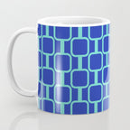 Mod Links Mid Century Modern Geometric Pattern Blue Aqua Coffee Mug Gallery Image 3