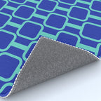 Mod Links Mid Century Modern Geometric Pattern Blue Aqua Rug Gallery Image 4