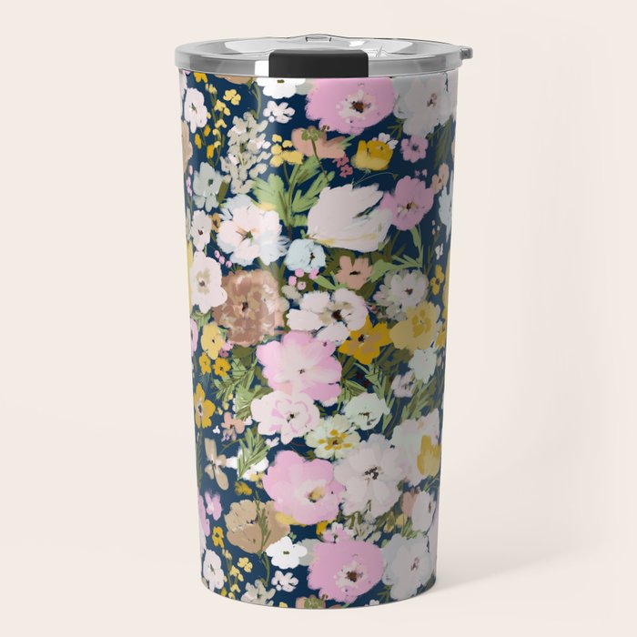 Flower Stand - blue Travel Mug Gallery Image 1