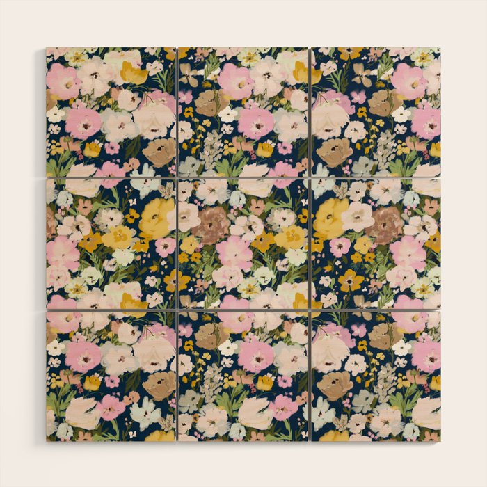 Flower Stand - blue Wood Wall Art Gallery Image 1