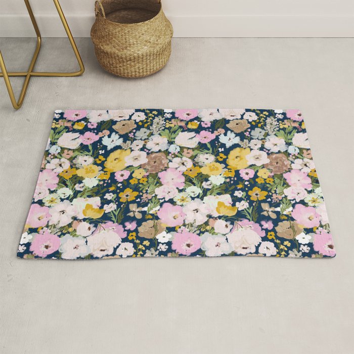 Flower Stand - blue Rug Gallery Image 1