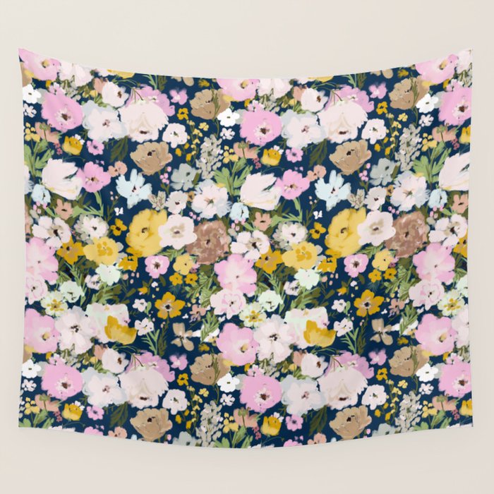 Flower Stand - blue Wall Tapestry Gallery Image 4