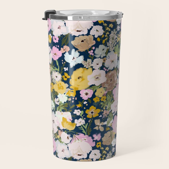 Flower Stand - blue Travel Mug Gallery Image 3