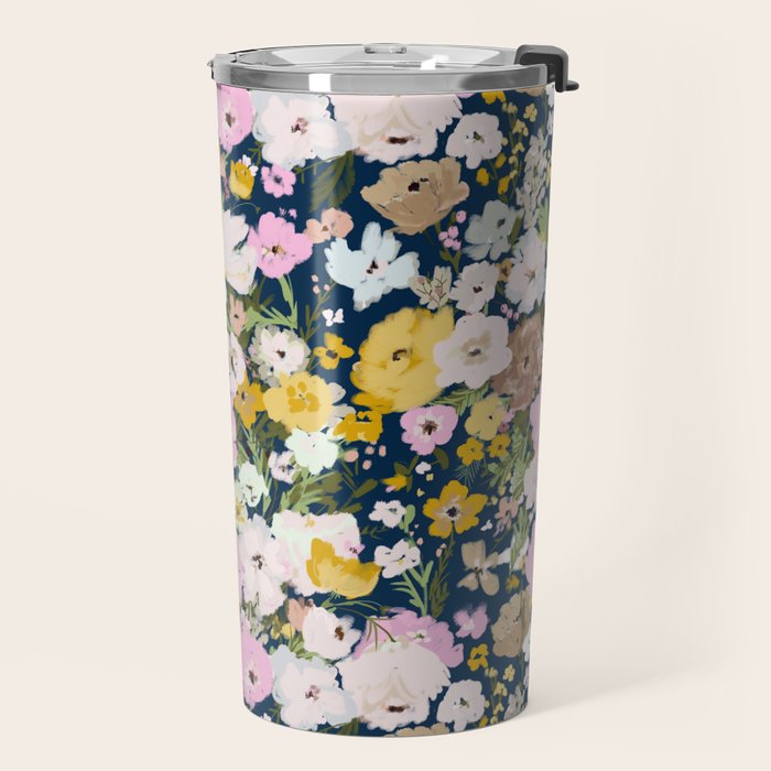 Flower Stand - blue Travel Mug Gallery Image 2