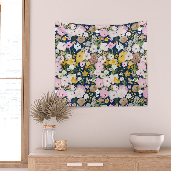 Flower Stand - blue Wall Tapestry Gallery Image 2