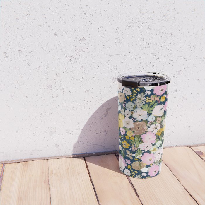 Flower Stand - blue Travel Mug Gallery Image 4
