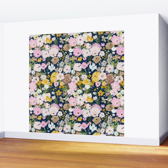 Flower Stand - blue Wall Mural Gallery Image 2