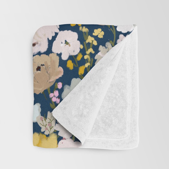 Flower Stand - blue Throw Blanket Gallery Image 3