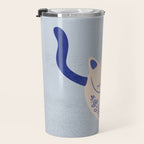 Purrcelin Cat Butt - Delft Porcelain Kitty Travel Mug Gallery Image 3