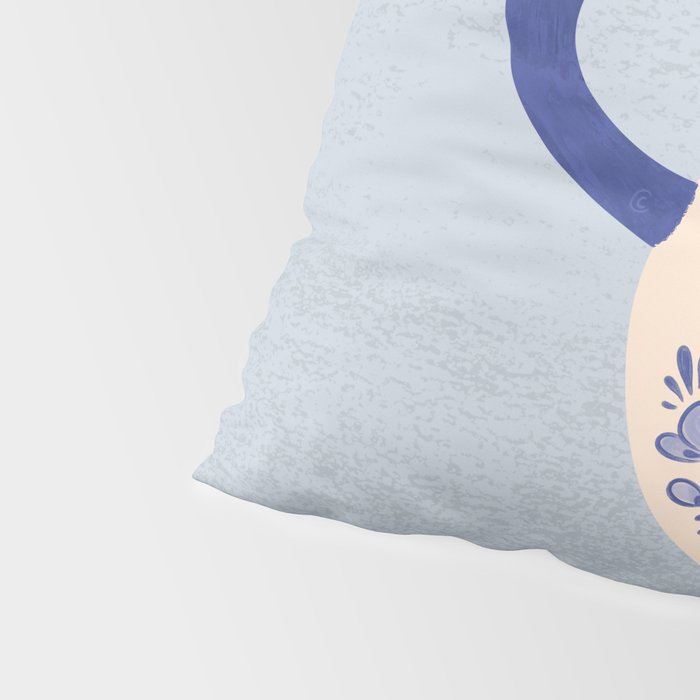 Purrcelin Cat Butt - Delft Porcelain Kitty Pillow Sham Gallery Image 4