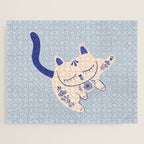 Purrcelin Cat Butt - Delft Porcelain Kitty Jigsaw Puzzle Gallery Image 1