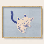 Purrcelin Cat Butt - Delft Porcelain Kitty Serving Tray Gallery Image 1