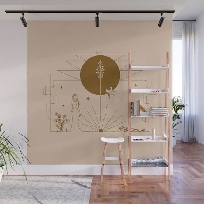 It Was All A Dream - Tan & Rust Wall Mural Gallery Image 1