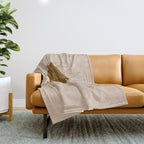 It Was All A Dream - Tan & Rust Throw Blanket Gallery Image 1